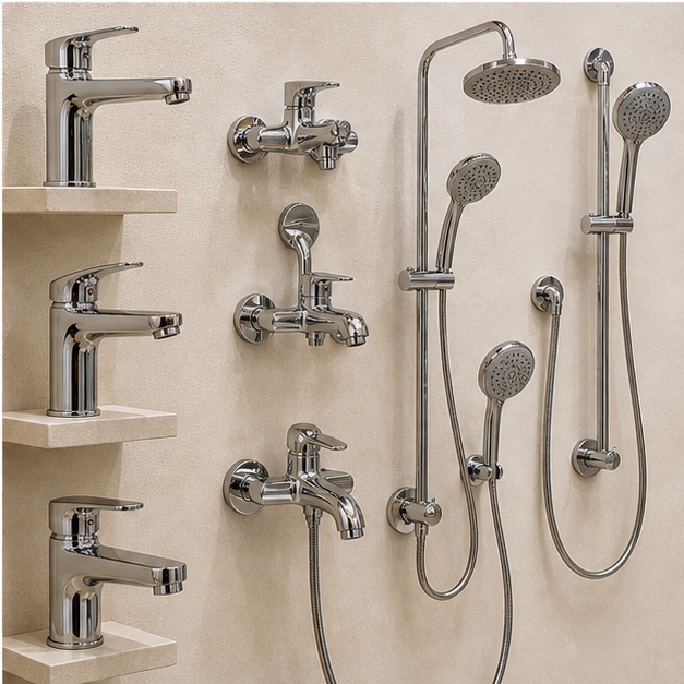 Taps and showers selected for the Bathroom Essentials collection